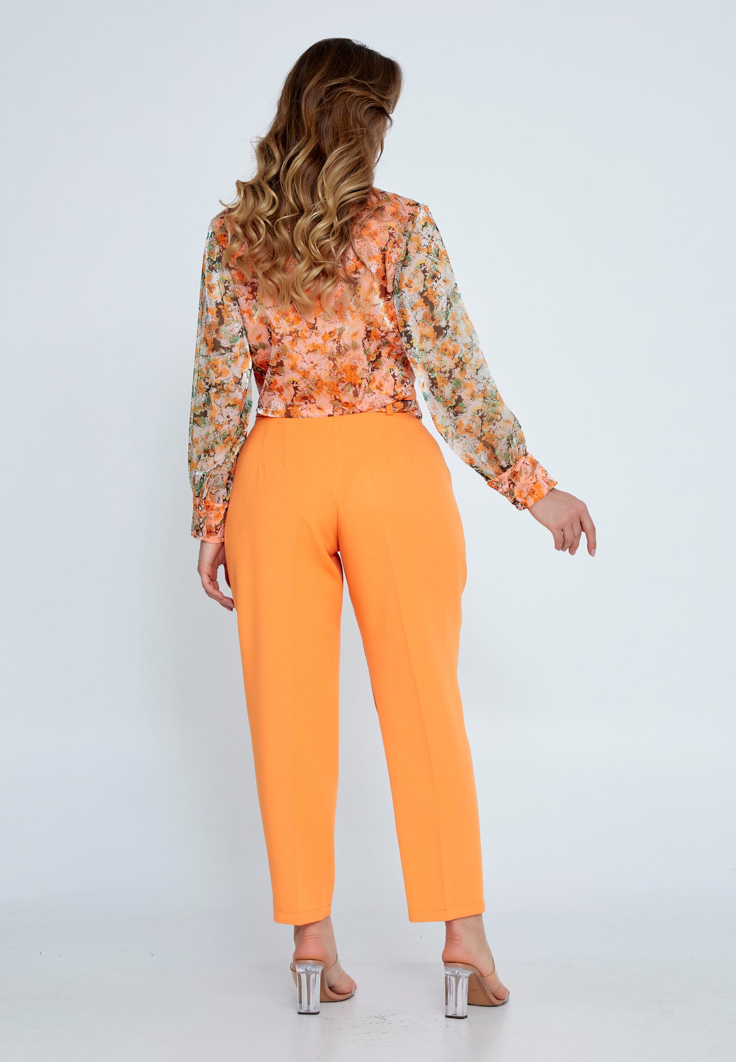 Orange Blütenzauber Anzug