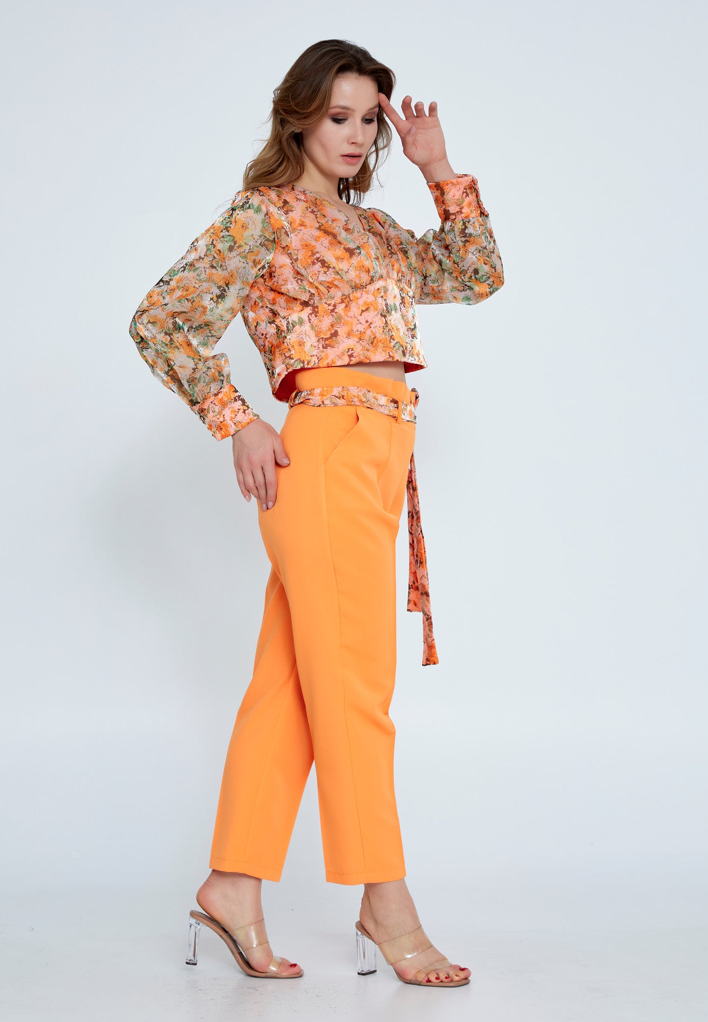 Orange Blütenzauber Anzug