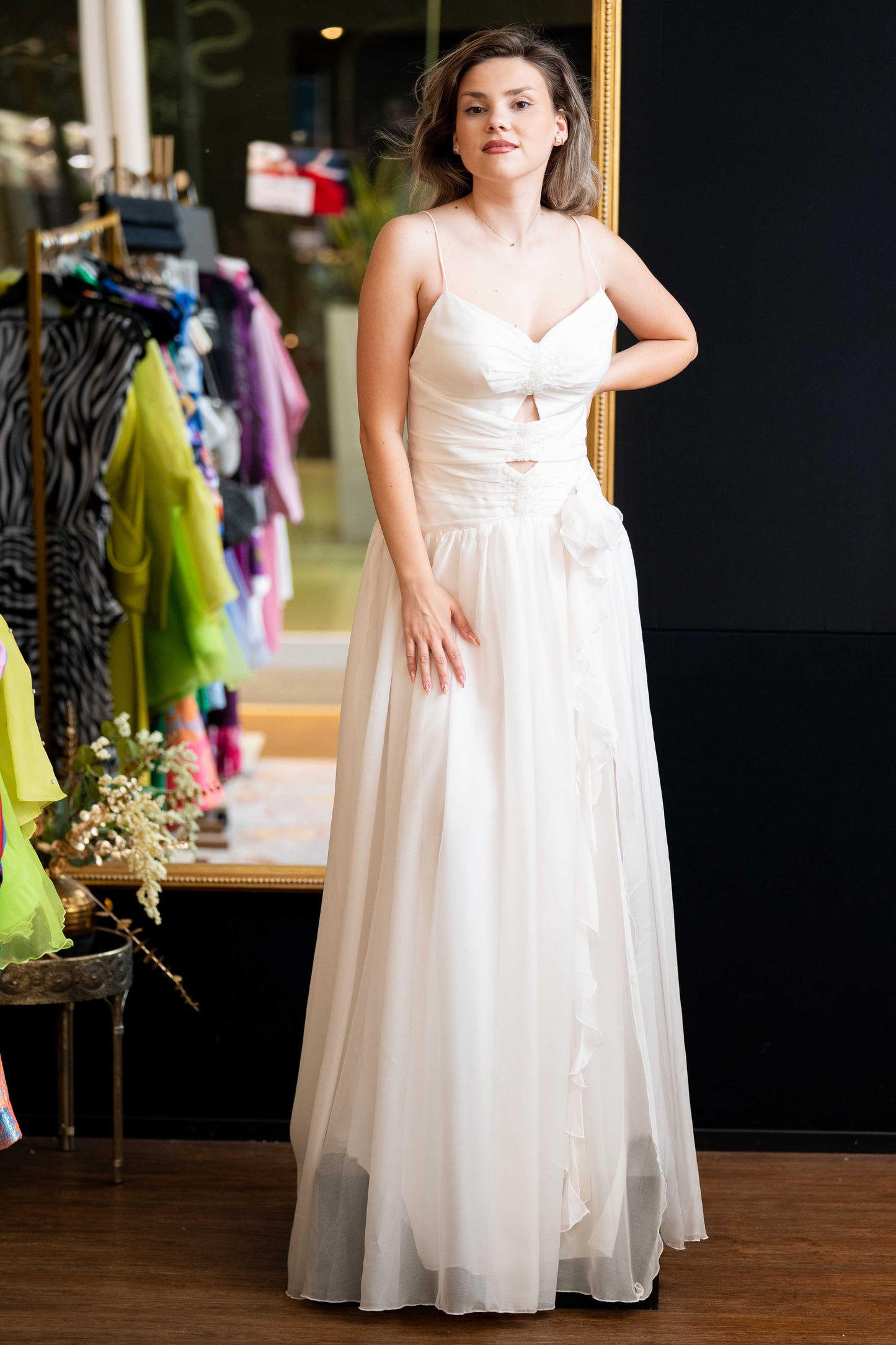 Elegantes Chiffonkleid "Ivory Dream"