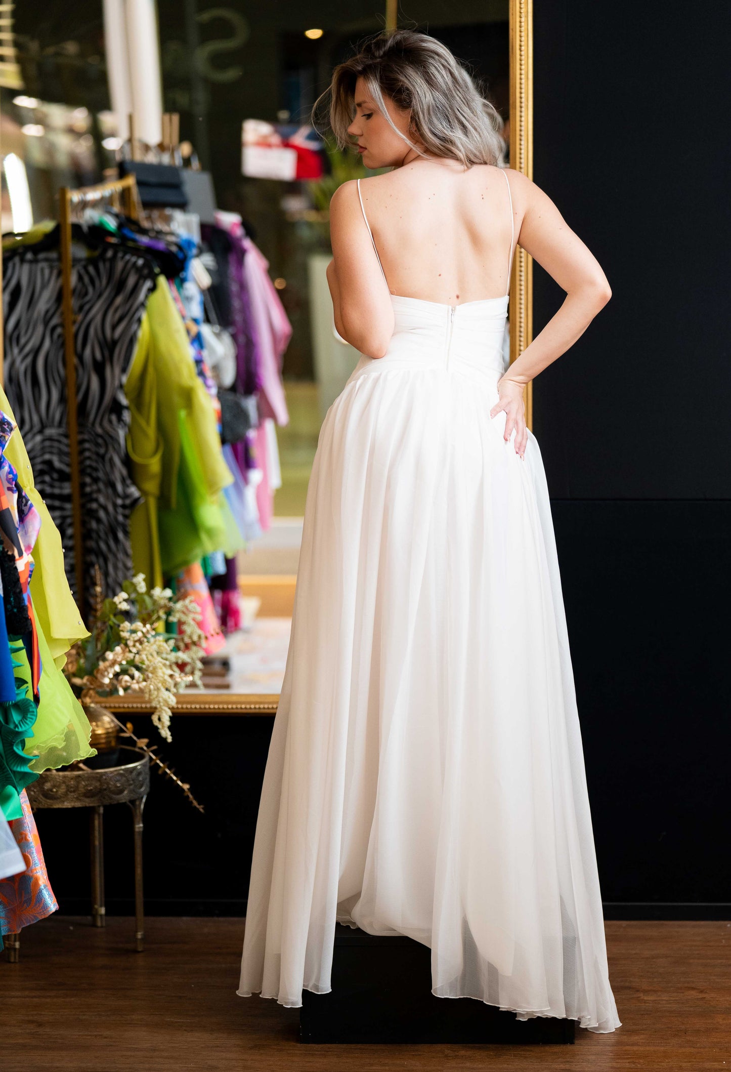 Elegantes Chiffonkleid "Ivory Dream"