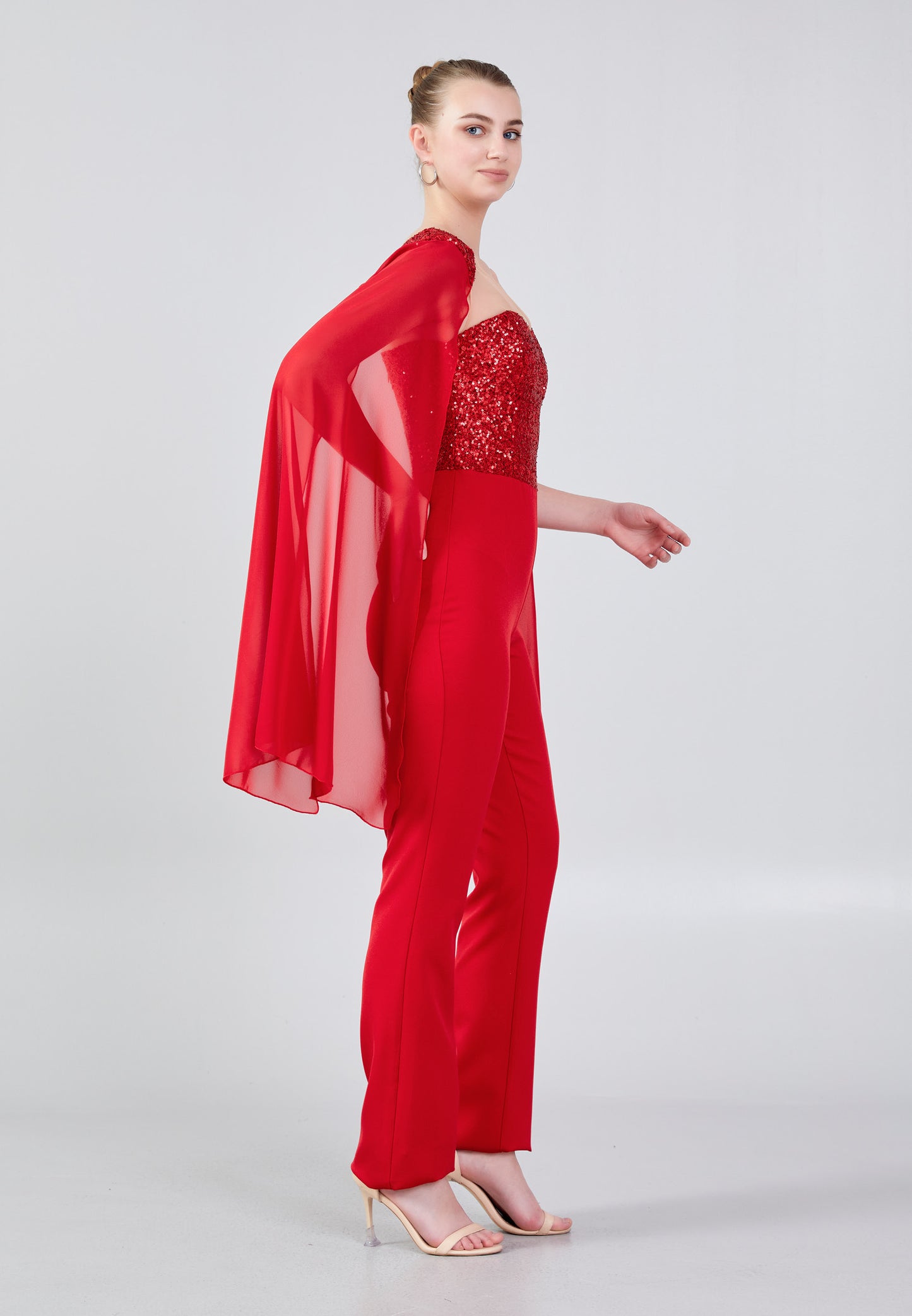 Flammende Flügelärmel Jumpsuit