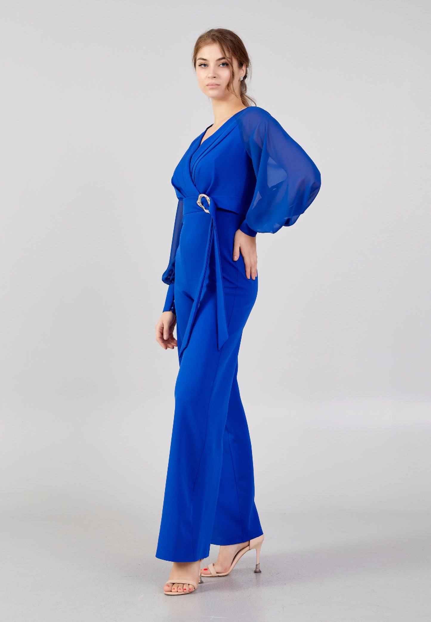 Himmelblaue Weite Jumpsuit
