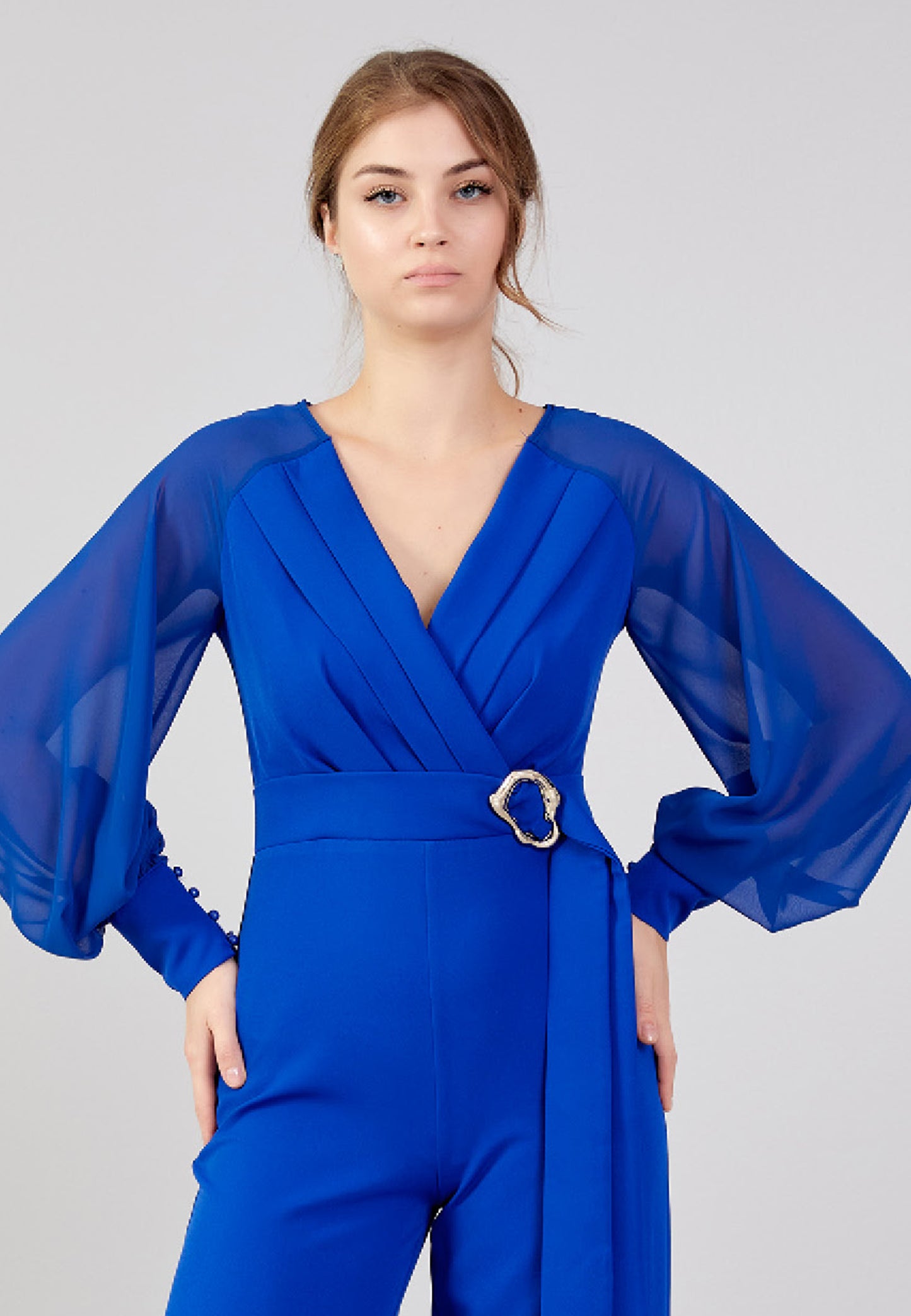 Himmelblaue Weite Jumpsuit