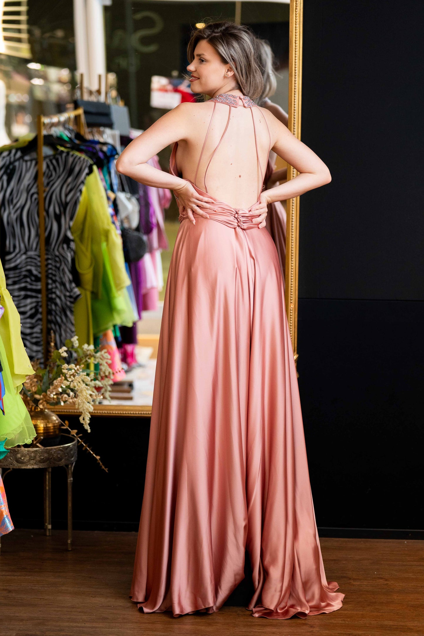 Elegantes Abendkleid "Peach Blossom"