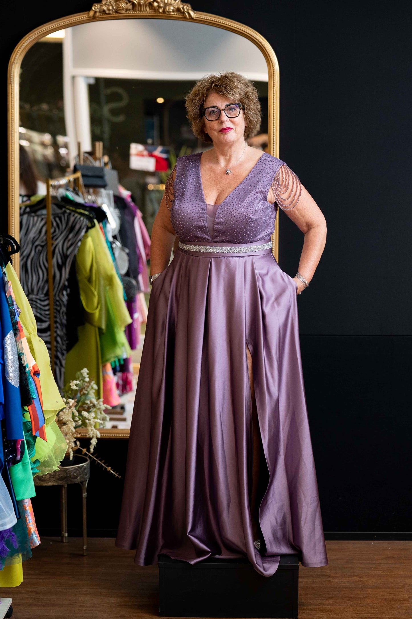 Elegantes Abendkleid "Lavender Grace"
