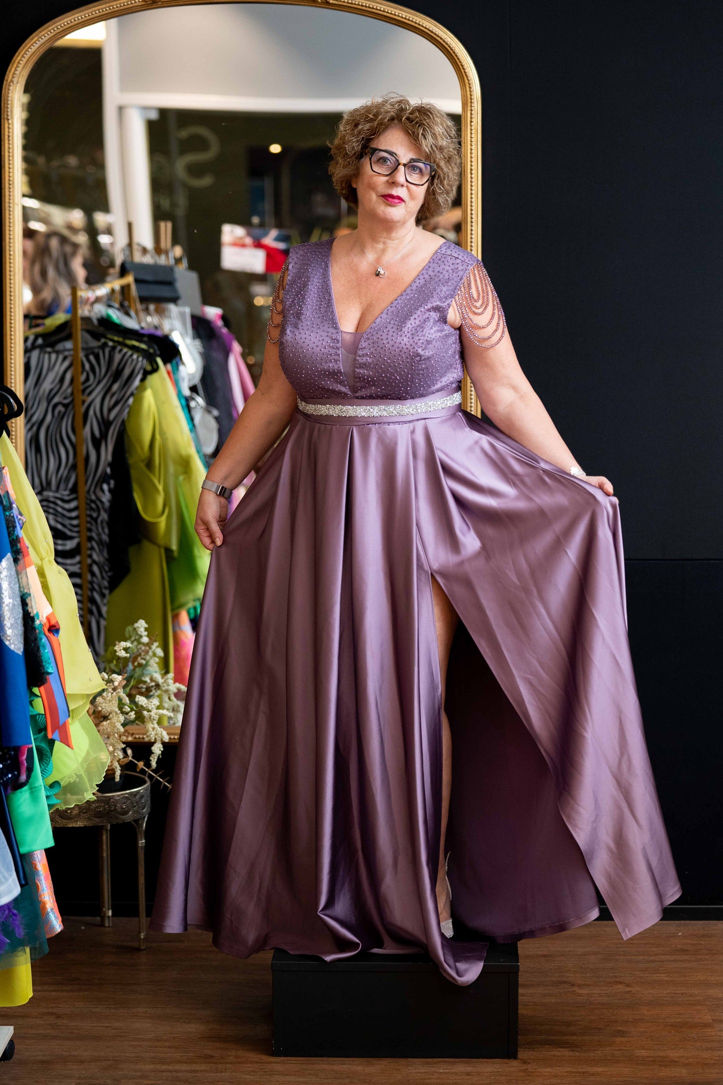 Elegantes Abendkleid "Lavender Grace"