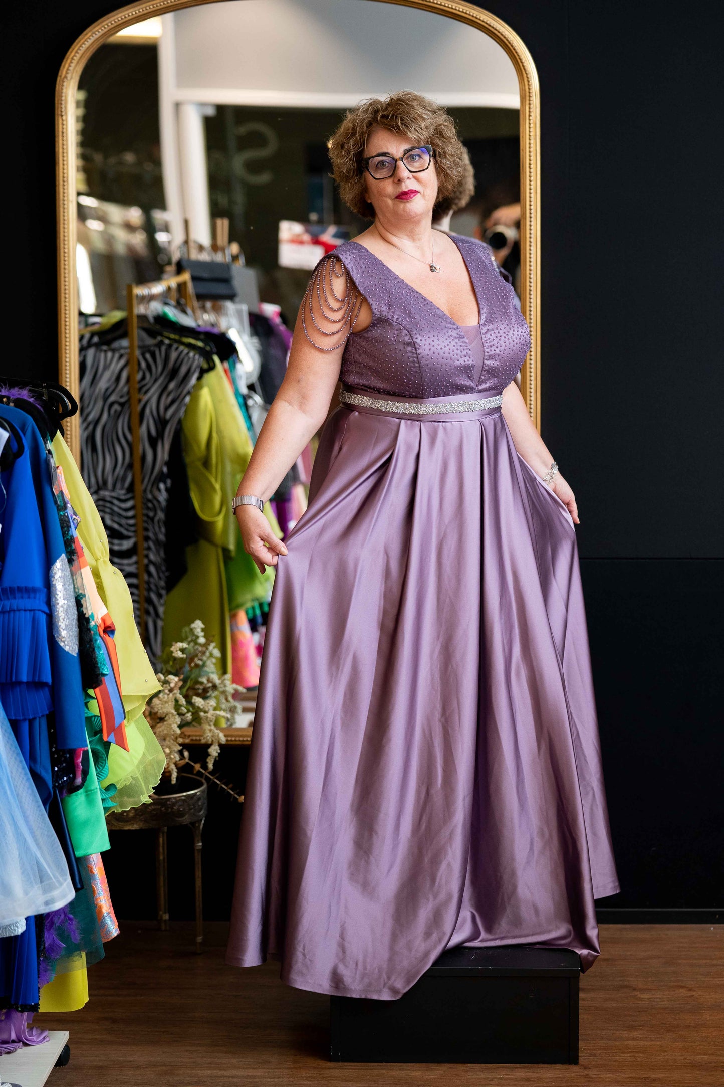 Elegantes Abendkleid "Lavender Grace"